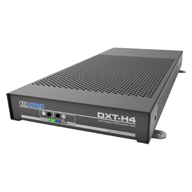 Front view of DXT-H4 quad display KVM host extender